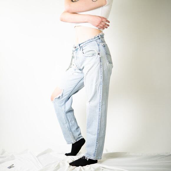 Vintage 90s THRASHED Ripped Distressed Levi Silvertab Baggy Jeans - Picture 4 of 12